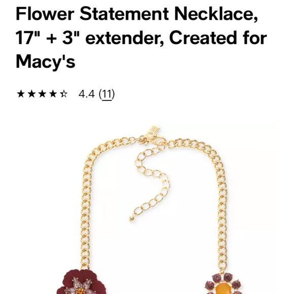 INC Floral Necklace (Macy's) - Picture 2 of 2